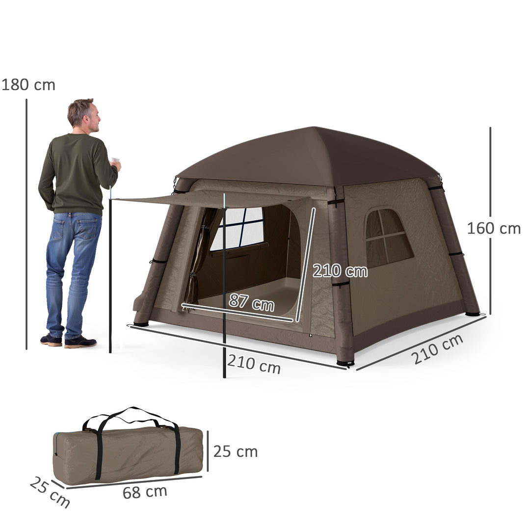Blow Up Tent w/ Hand Pump, Inflatable Camping Tent, Easy Setup 1/2 Per