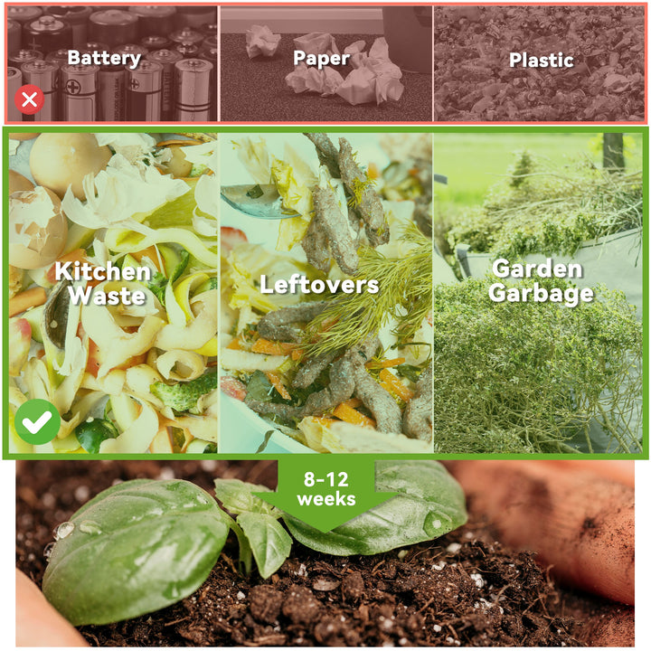 MCL 160L 360° Rotating Dual Chamber Composter - Grey