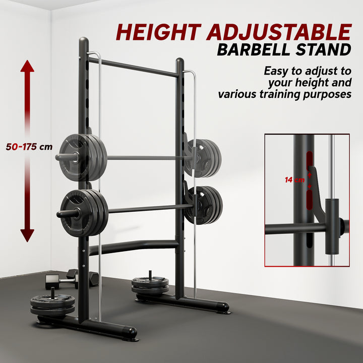MCL Adjustable Squat Rack, with Pull Up Bar, Barbell Bar for Home Gym