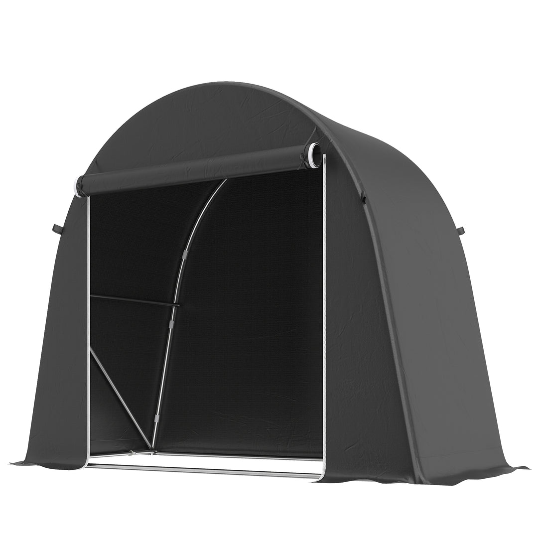 8 x 4 ft Garden Storage Tent, Waterproof Bike Tent with Roll-up Zipper Door and Galvanised Metal Frame