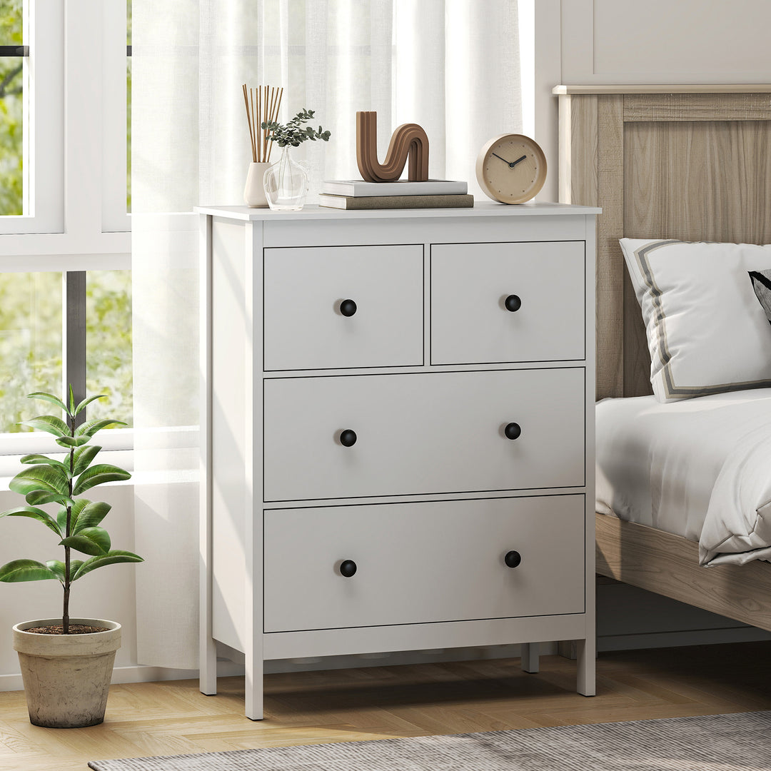 Modern Chest of Drawers, 4 Drawer Dresser Clothes Storage Organiser fo