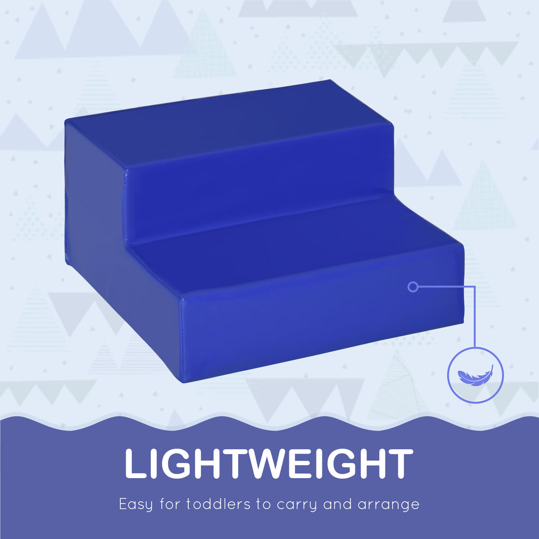 MCL Soft Play 4-piece Climb and Crawl Foam Toddler Stairs and Ramp Colorful Children's Educational Software Activity Toys for Baby Preschooler