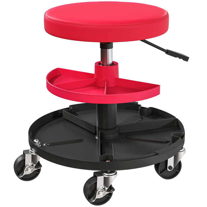 Rolling Mechanic Stool, 135kg Capacity Workshop Stool, 360° Swivel Rol