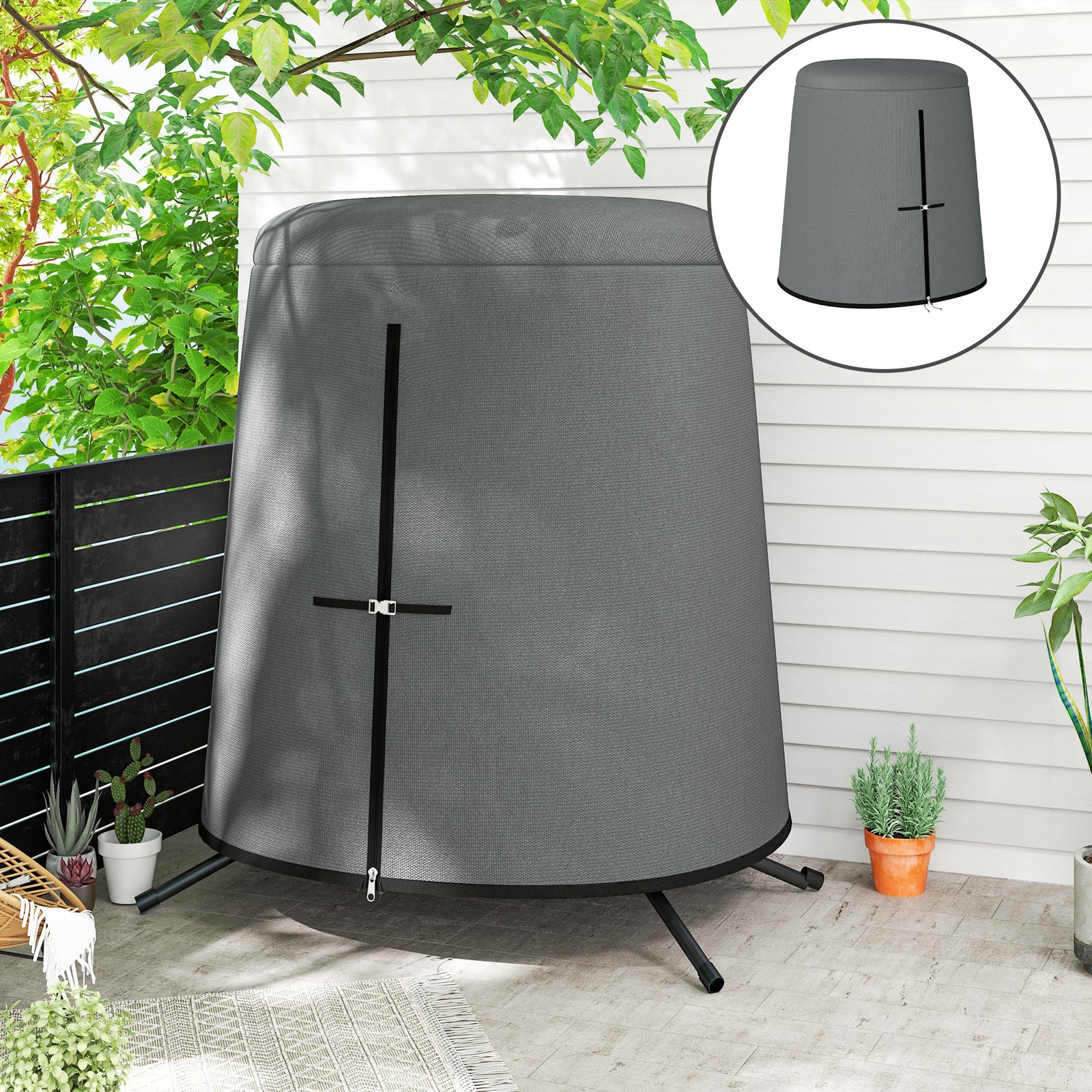 196 x 230 cm Hanging Egg Chair Protective Cover - Grey