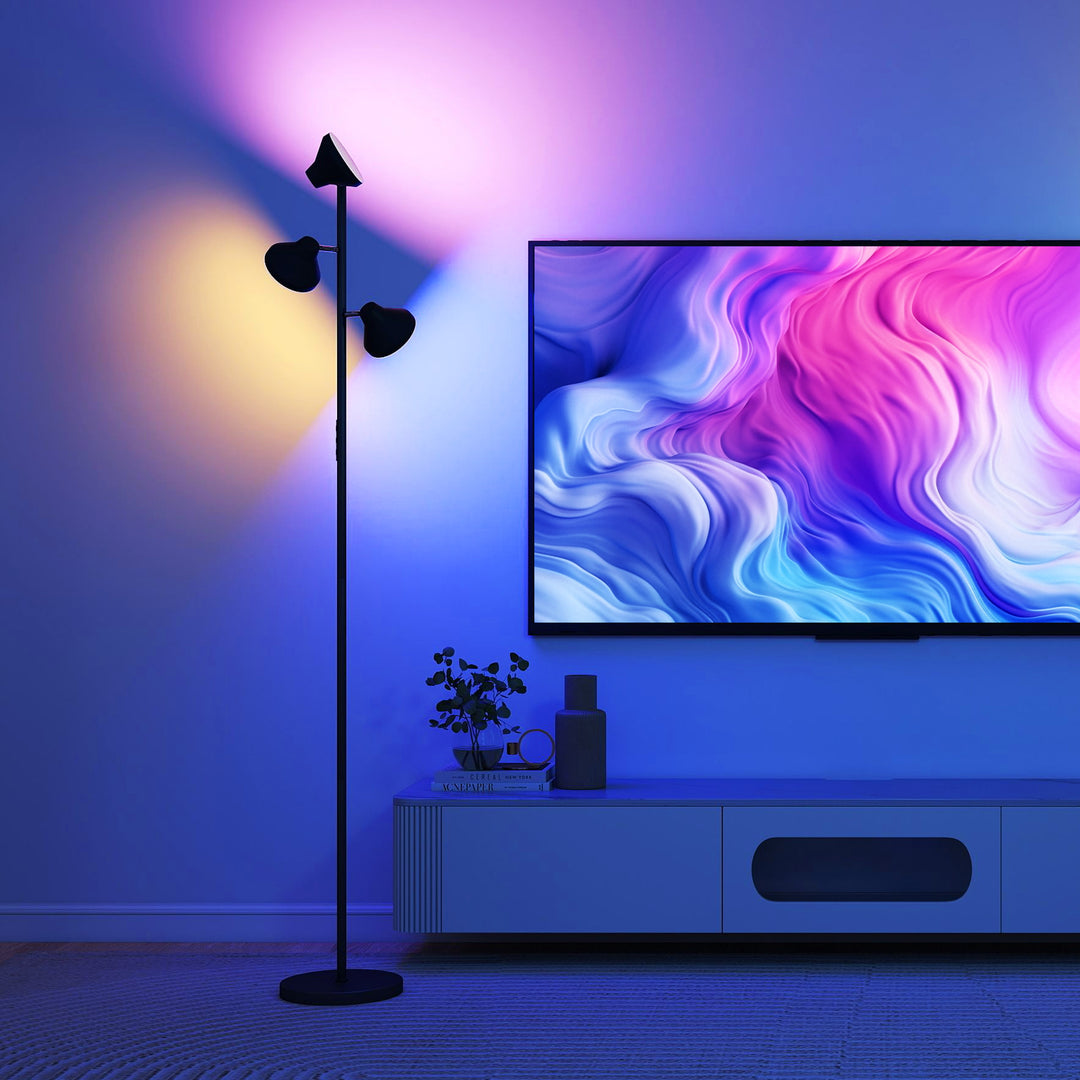 Three-Lamp Multi-Adjustable Floor Light