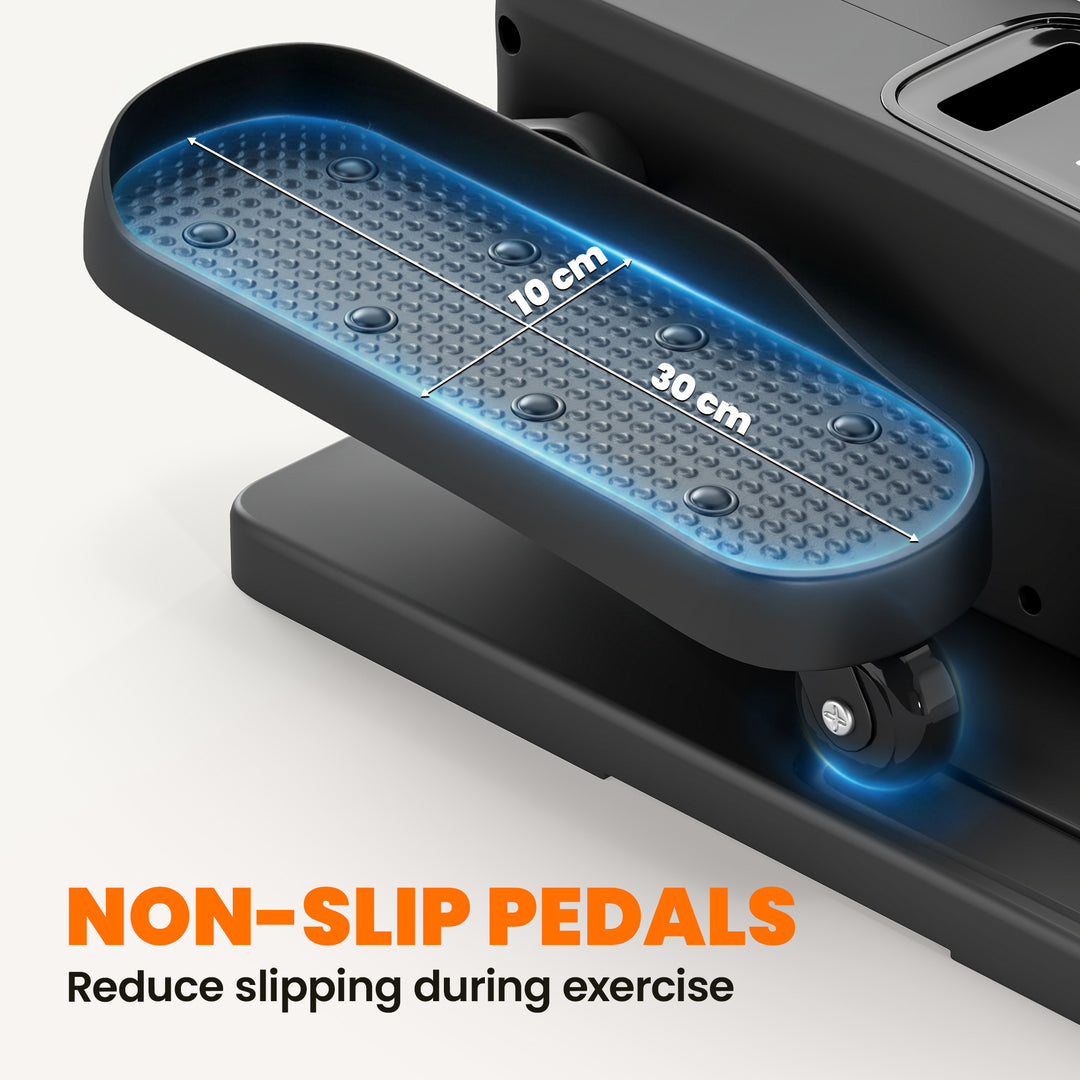 Under Desk Elliptical Machine with Manual &amp; Auto Modes, 12 Adjustable 