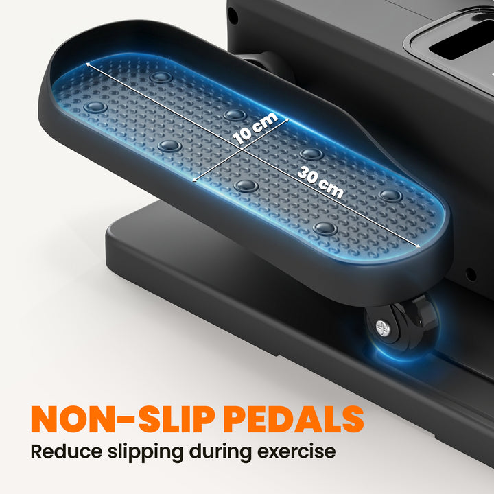 Under Desk Elliptical Machine with Manual &amp; Auto Modes, 12 Adjustable 
