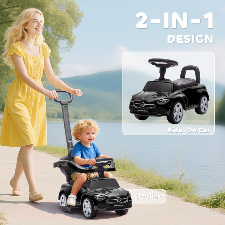 2 in 1 Baby Ride on Push Car Mercedes-Benz C-Class Licensed Walker Foo