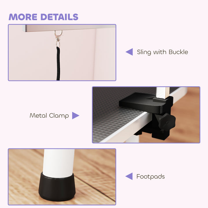 32" Foldable Dog Grooming Table Pet Drying Beauty Table Adjustable Fix