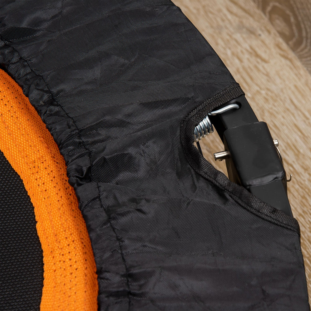 40" Foldable Mini Fitness Trampoline, with Adjustable Foam Handle, Orange
