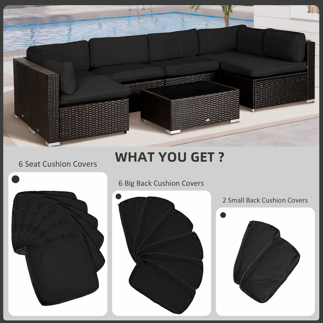 Garden Rattan Sofa Cushion Polyester Cover Replacement Outdoor- No Cus