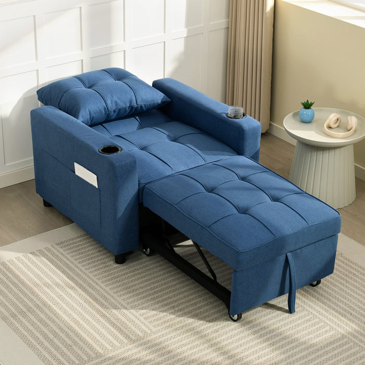 3-in-1 Single Sofa Bed, Convertible Sleeper Chair Bed