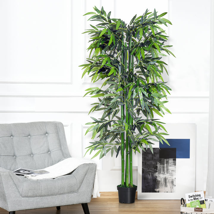 MCL 6ft Artificial Bamboo Tree Plant Greenery in A Pot for Home Office Planter 1.8M