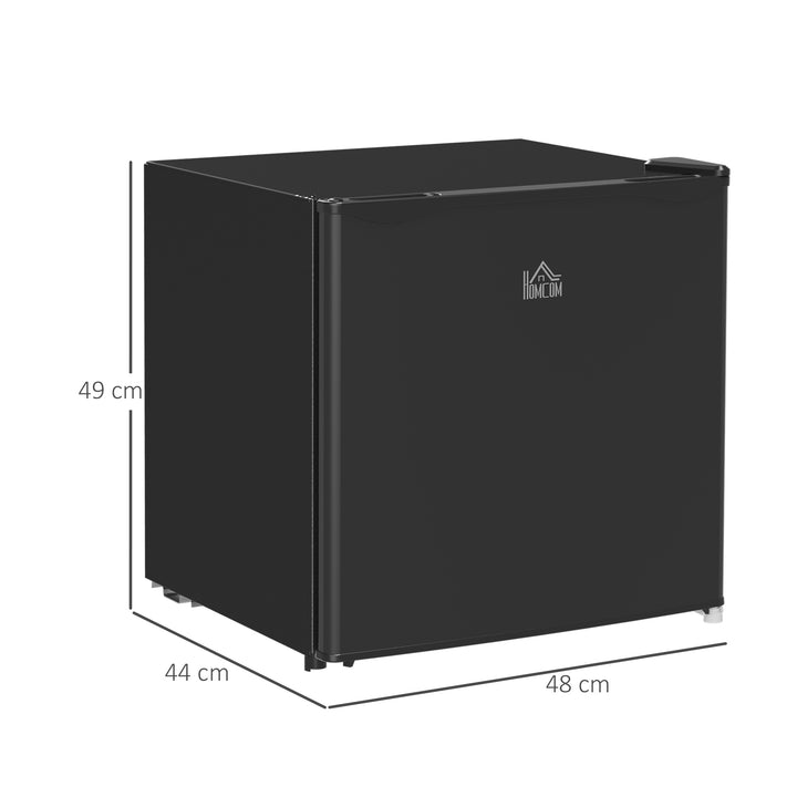 46 Litre Table Top Mini Fridge, Small Fridge with Ice Box, Reversible Door, Adjustable Temperature and Legs for Bedrooms, Home Office, Black