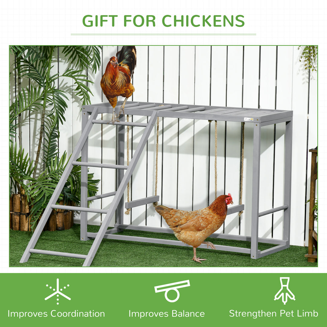 Walk In Chicken Run with Chicken Activity Shelf and Cover, 3 x 4 x 2m
