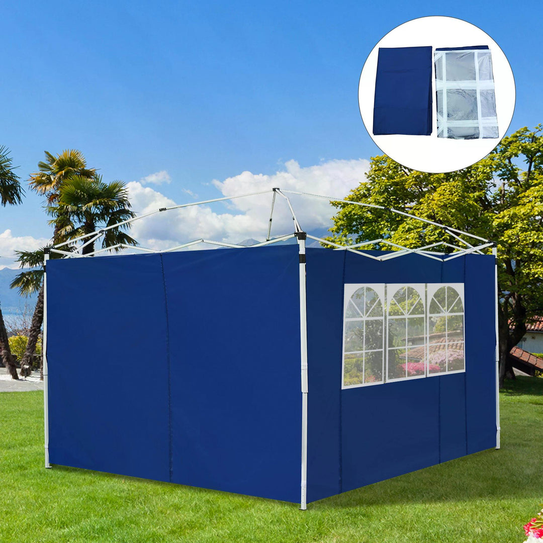 Outsunny 3m Gazebo with Exchangeable Side Panels, Window Feature, Outdoor Event Shelter, Blue