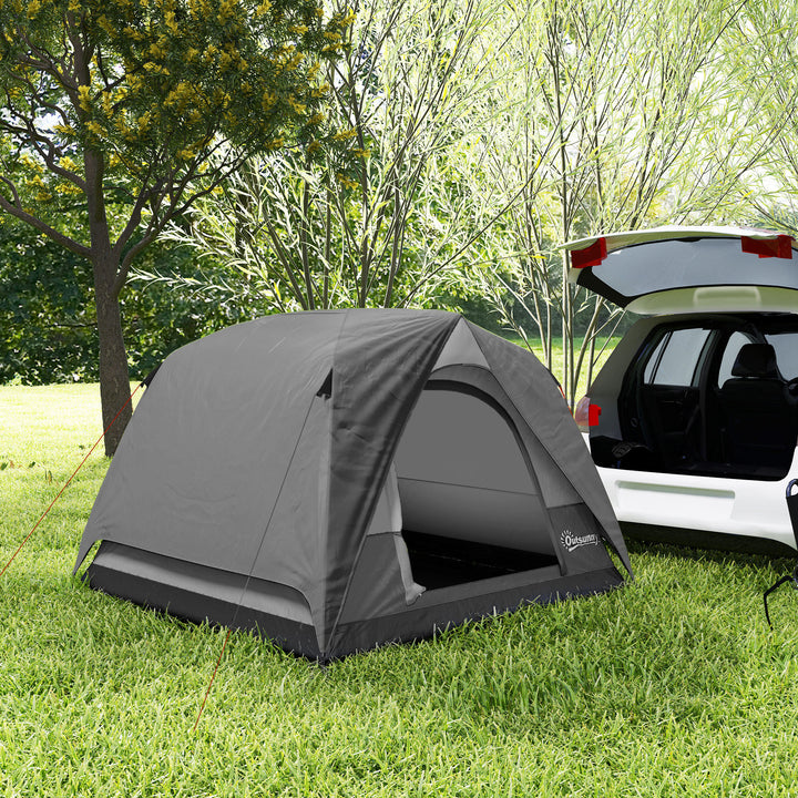 3-4 Person Camping Tent, Easy Set Up 3-4 Man Tent w/ Sewn-in Groundshe