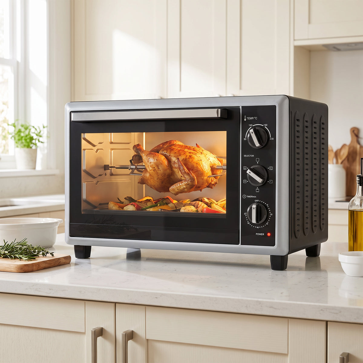 46L Mini Oven with Convection with Rotisserie, 90–230°C Adjustable - view 2