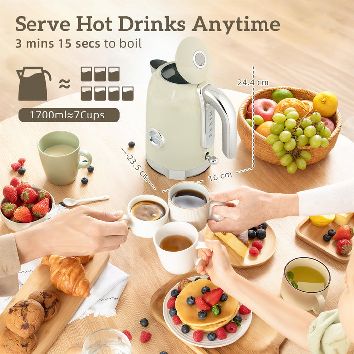 MCL Retro 3000W Kettle and Toaster Set - Grey