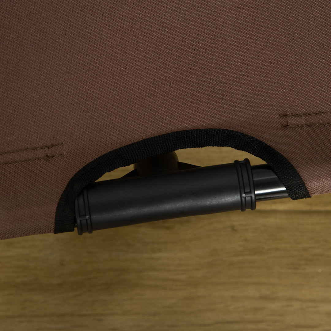 MCL Raised Dog Bed Waterproof Elevated Pet Cot with Breathable Mesh UV Protection Canopy Brown, for XL Dogs, 122 x 92 x 108cm