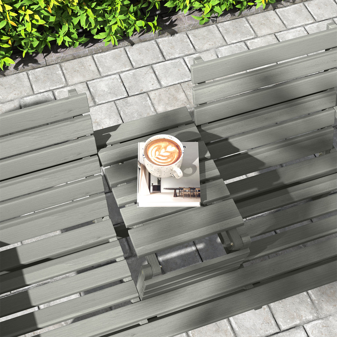 Fir Wood Convertible 2 to 3 Seater Outdoor Garden Bench Grey