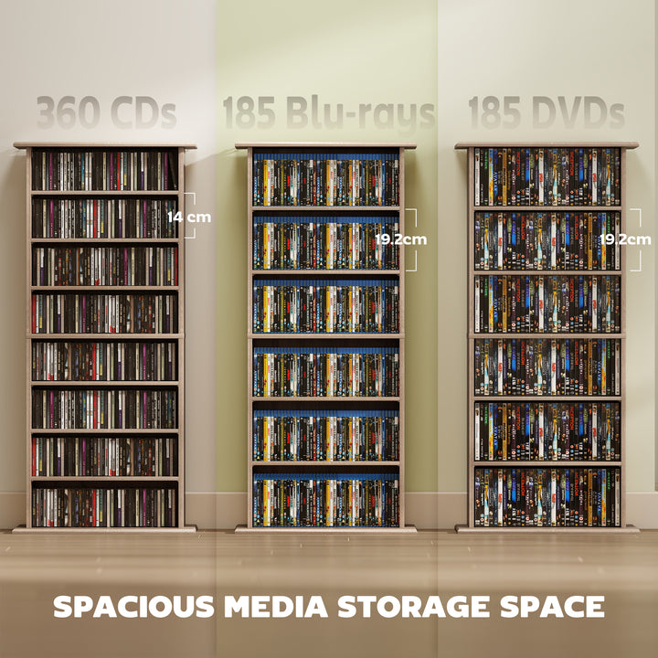 360 CD Storage Unit - Natural Wood Finish