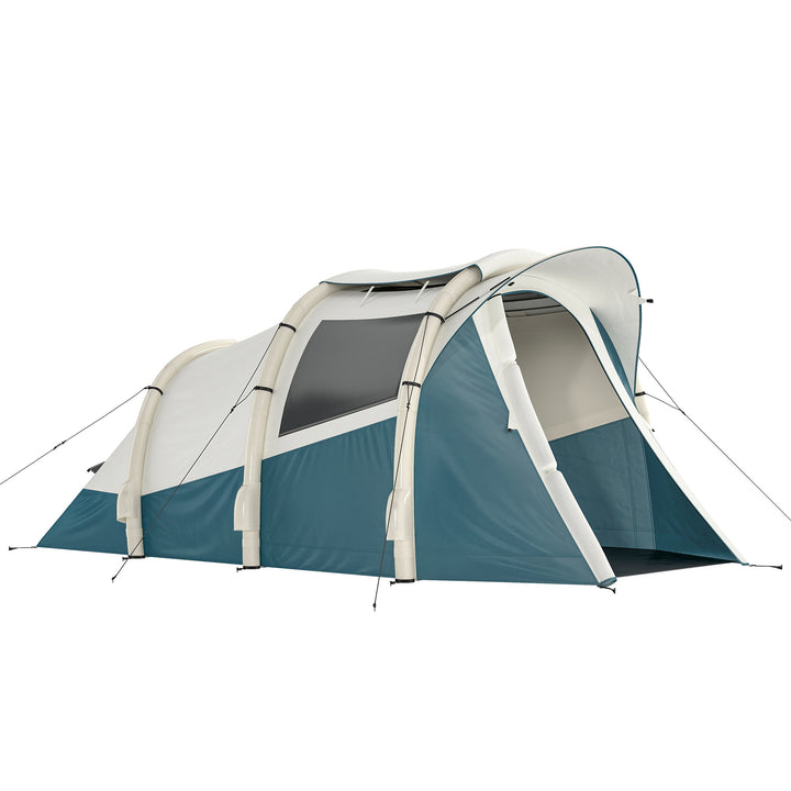 Inflatable Camping Tent w/ Air Pump, Easy Setup 2-3 Person Blow Up Ten
