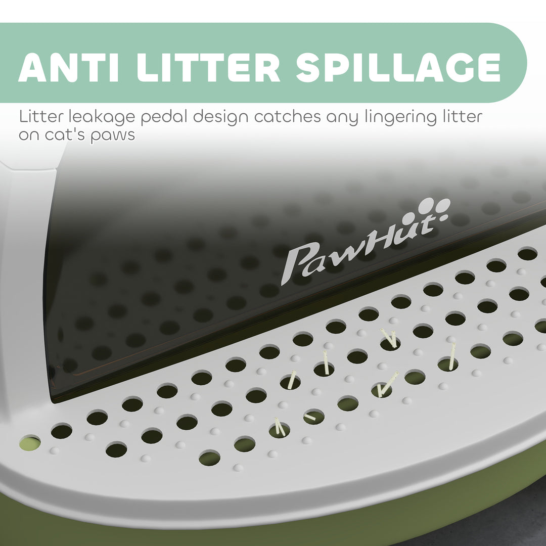 Enclosed Cat Litter Box w/ Pull-Out Drawer, Scoop, Deodorising Bags fo