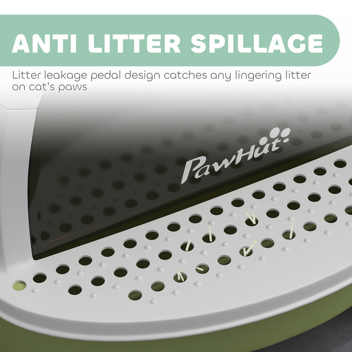 Enclosed Cat Litter Box w/ Pull-Out Drawer, Scoop, Deodorising Bags fo