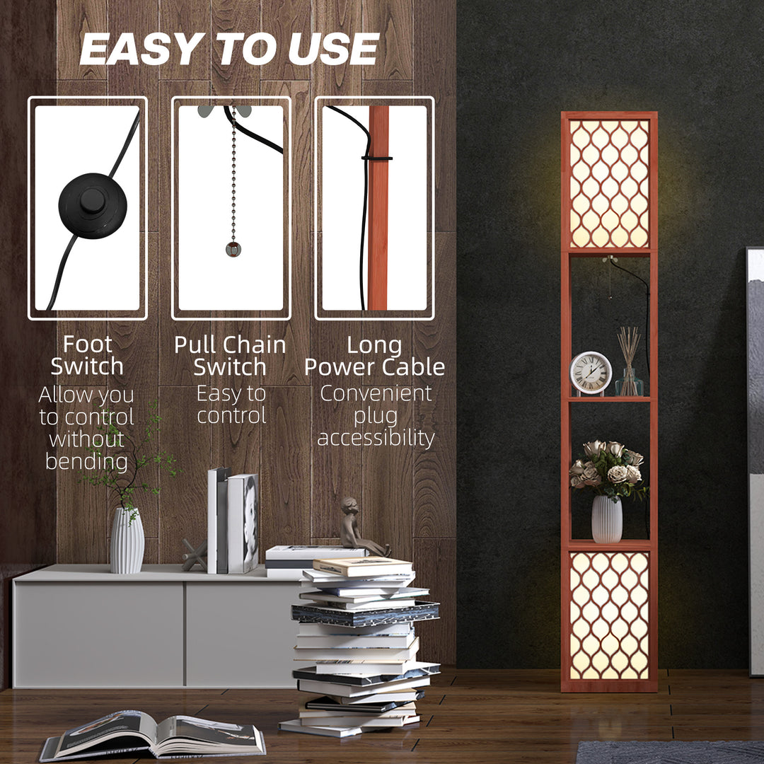 Duo Light Floor Shelves - Brown