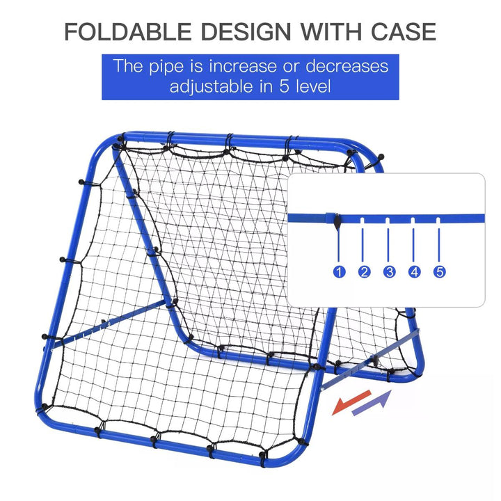 HOMCOM PE Mesh Double-Sided Outdoor Rebounder Net Blue | Aosom UK