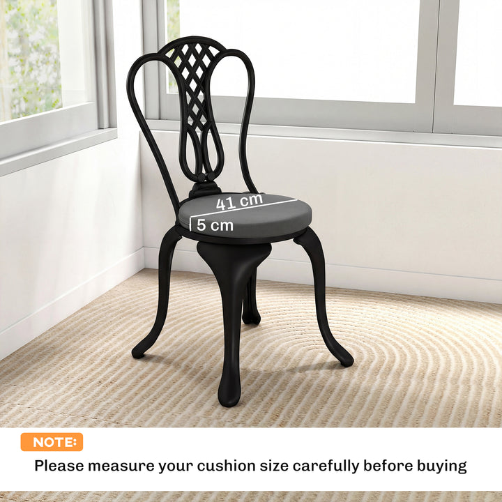 Outdoor Bistro Chair Cushions Set of 4 with Removable Cover, 41 x 41 x
