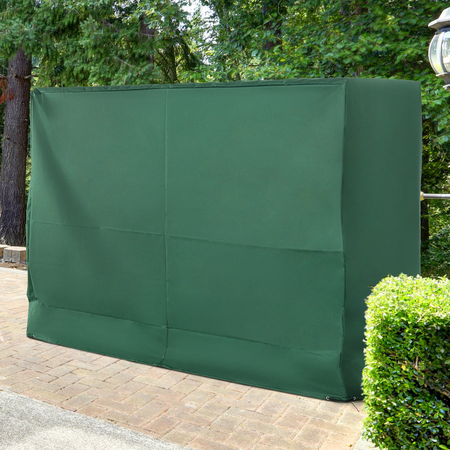 3-Seat Outdoor Garden Swing Chair Protective Cover Water UV Resistant, 240L x 133Wcm, Green
