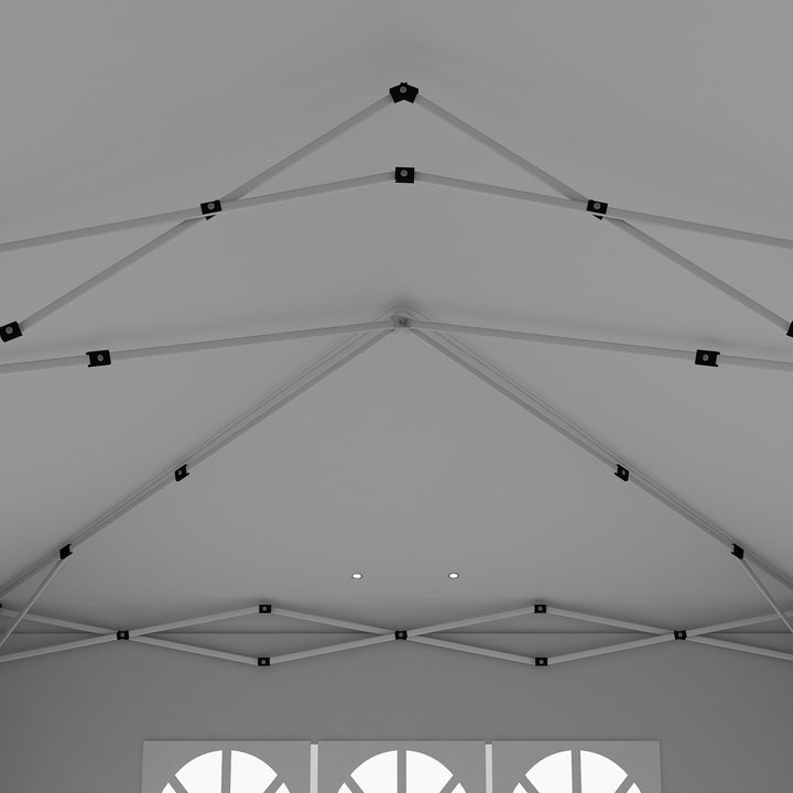 3 x 6 m Garden Pop Up Gazebo, Wedding Party Tent Marquee, Water Resistant Awning Canopy with Sidewalls, Windows, Carry Bag, White