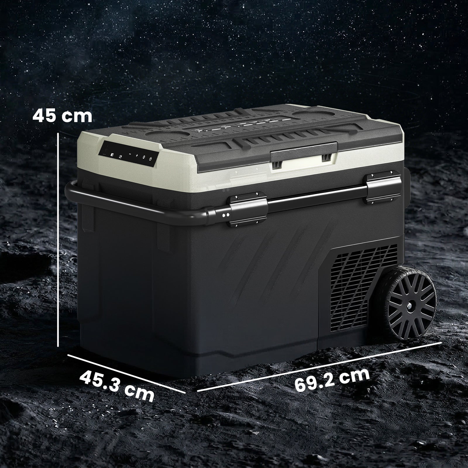 40L Compressor Car Fridge Freezer, Dual Zone Camping Refrigerator with