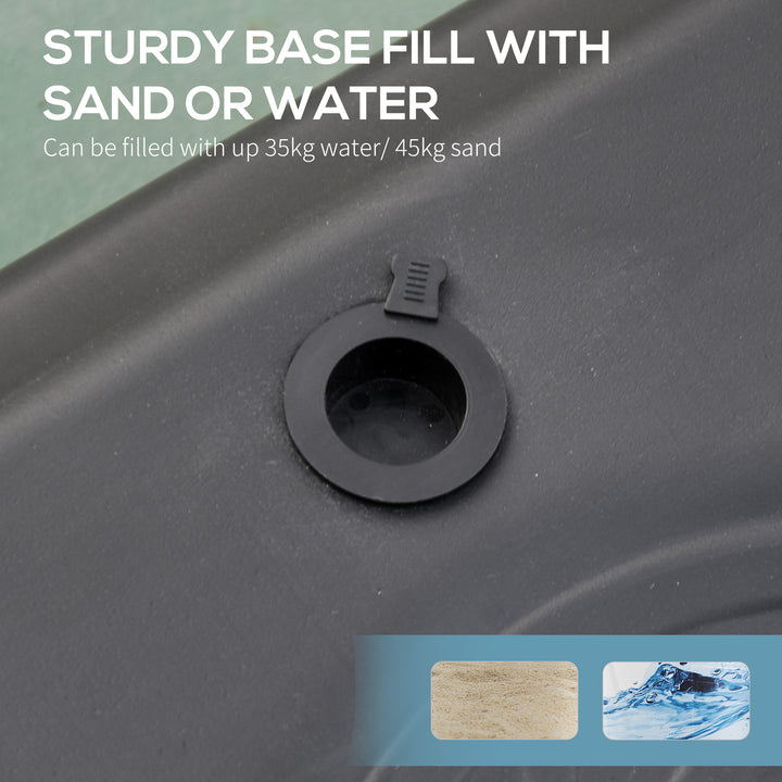 MCL Basketball Hoop Outdoor, Portable Basketball Hoop and Stand with Weighted Base, Portable on Wheels, 1.55-2.1m, for Teens, Juniors, Adults, Black