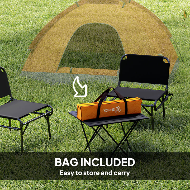 2 Person Camping Tent, Dome Tent with Zipped Doors, Storage Pocket, Portable Handy Bag, Orange