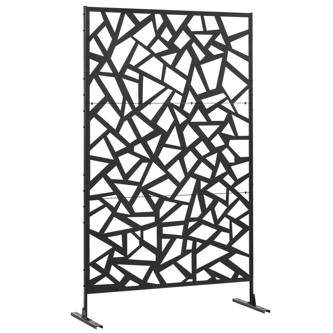 Freestanding Garden Partition Screen Metal Decorative with Expansion S