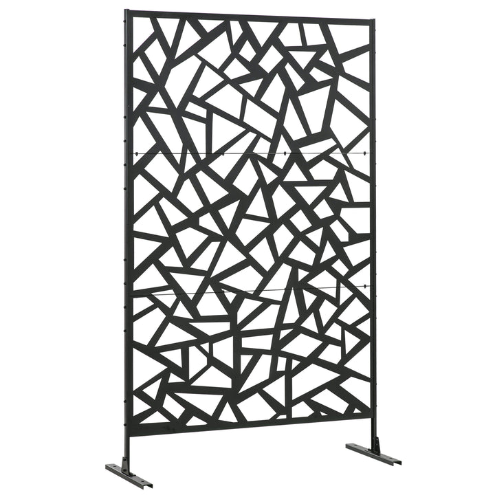 Freestanding Garden Partition Screen Metal Decorative with Expansion S