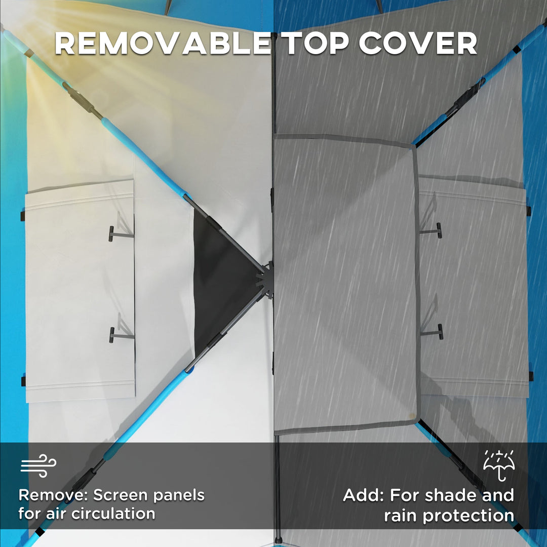 Two-Man One Room Camping Tent, with Accessories - Blue