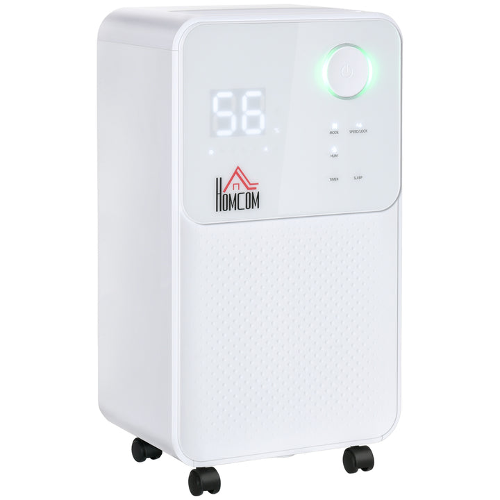 12L/Day Dehumidifier for Home, Laundry Room, Bedroom, Basement, Electric Moisture Air De-Humidifier with 4 Modes, Continuous Drainage, 24H Timer, Digital Humidity Display