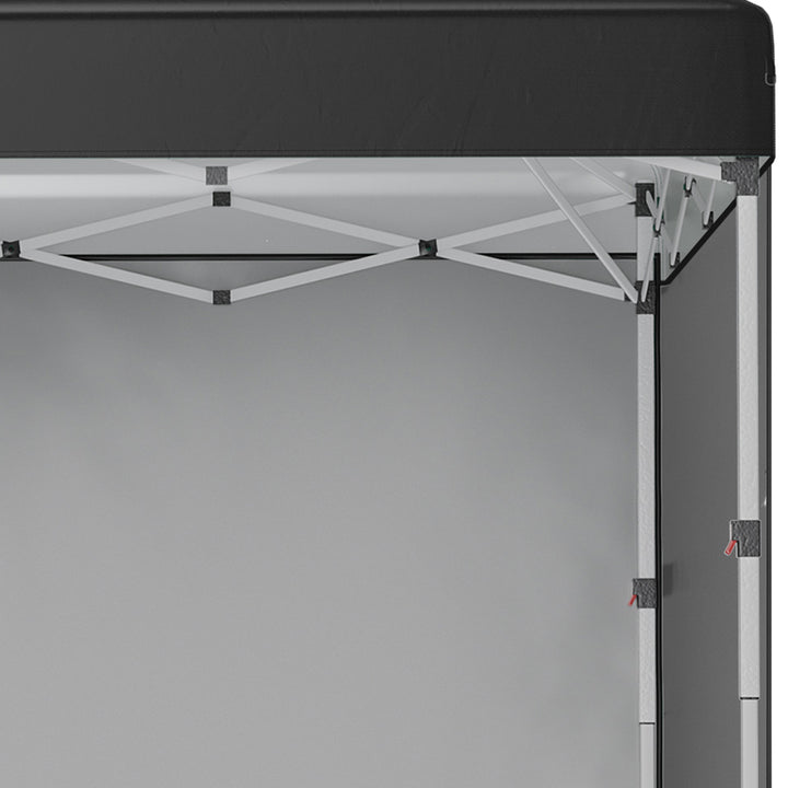 Outsunny 3 x 3 (M) Pop Up Gazebo Event Shelter, Height Adjustable Party Tent with 3 Sidewalls, Weight Bags and Wheeled Bag