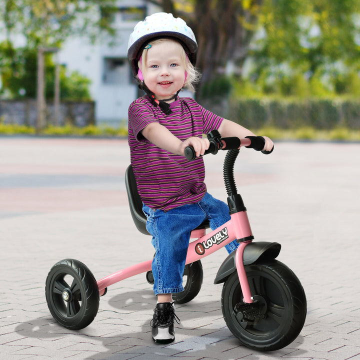 HOMCOM Toddler Trike: Pedal-Powered Adventure for Little Riders, Sturdy Frame, Vibrant Pink | Aosom UK