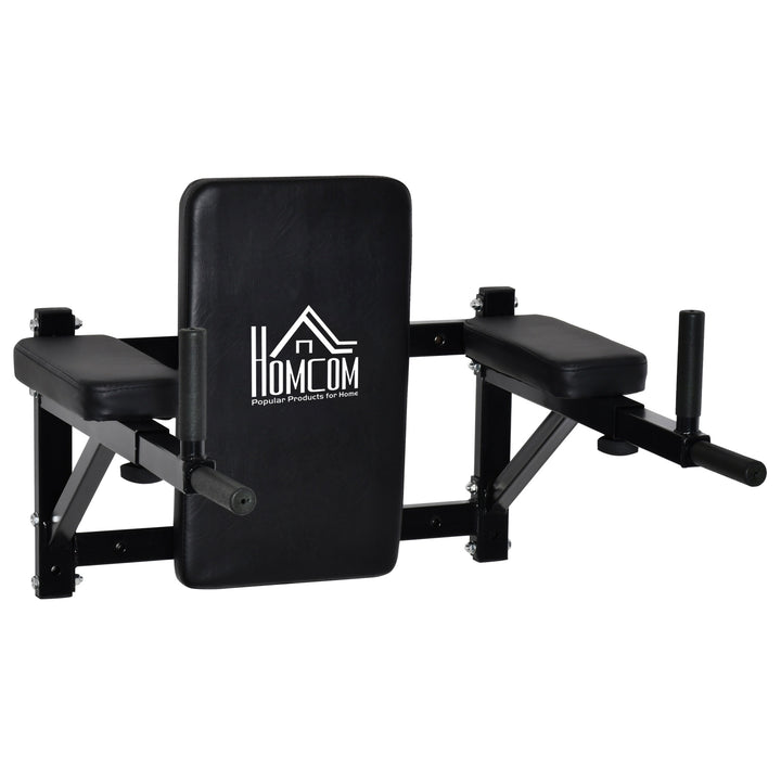 Wall Mounted Dip Station Knee Leg Raise Chin Up Pull Up Rack Home Gym Fitness Exercise Workout Bars New