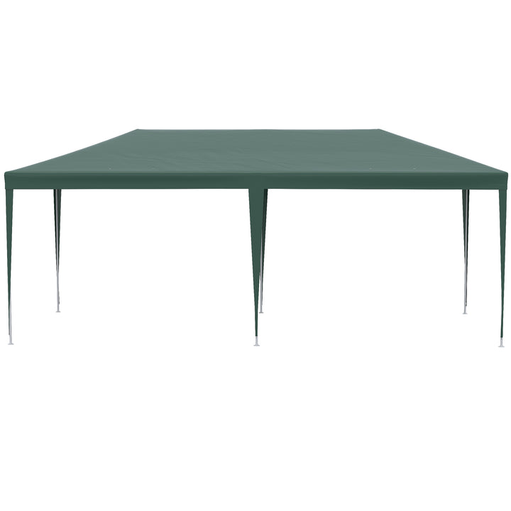 6x3 m Party Tent Gazebo Marquee Outdoor Patio Canopy Shelter with Windows and Side Panels, Green