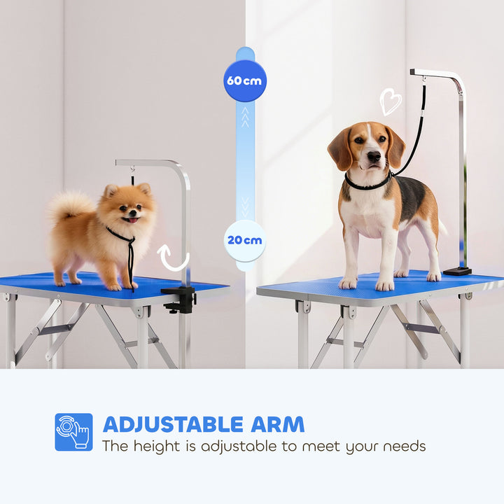 32" Foldable Dog Grooming Table Pet Drying Beauty Table Adjustable Fix