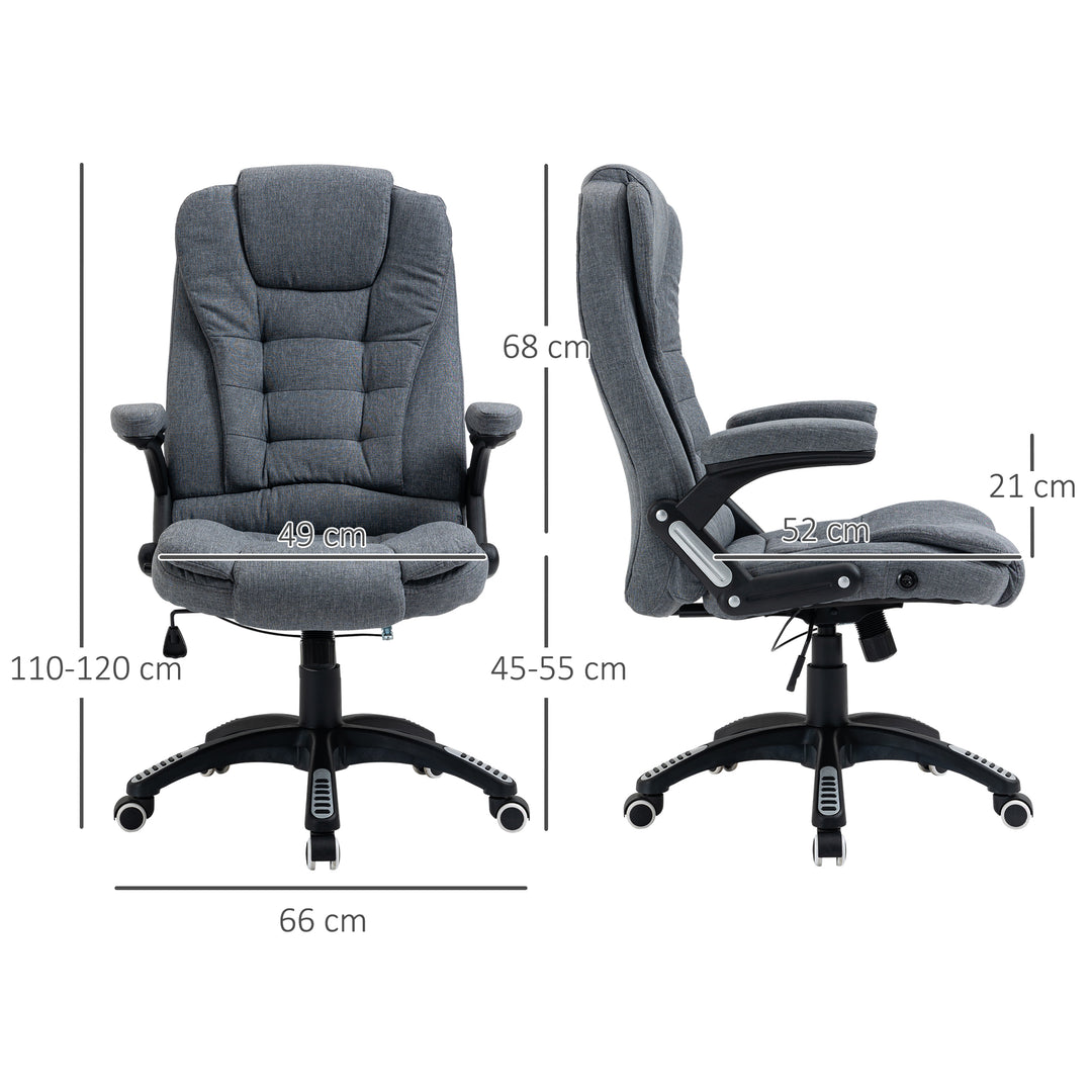 Ergonomic Office Chair Comfortable Desk Chair with Armrests Adjustable Height Reclining and Tilt Function Dark Grey