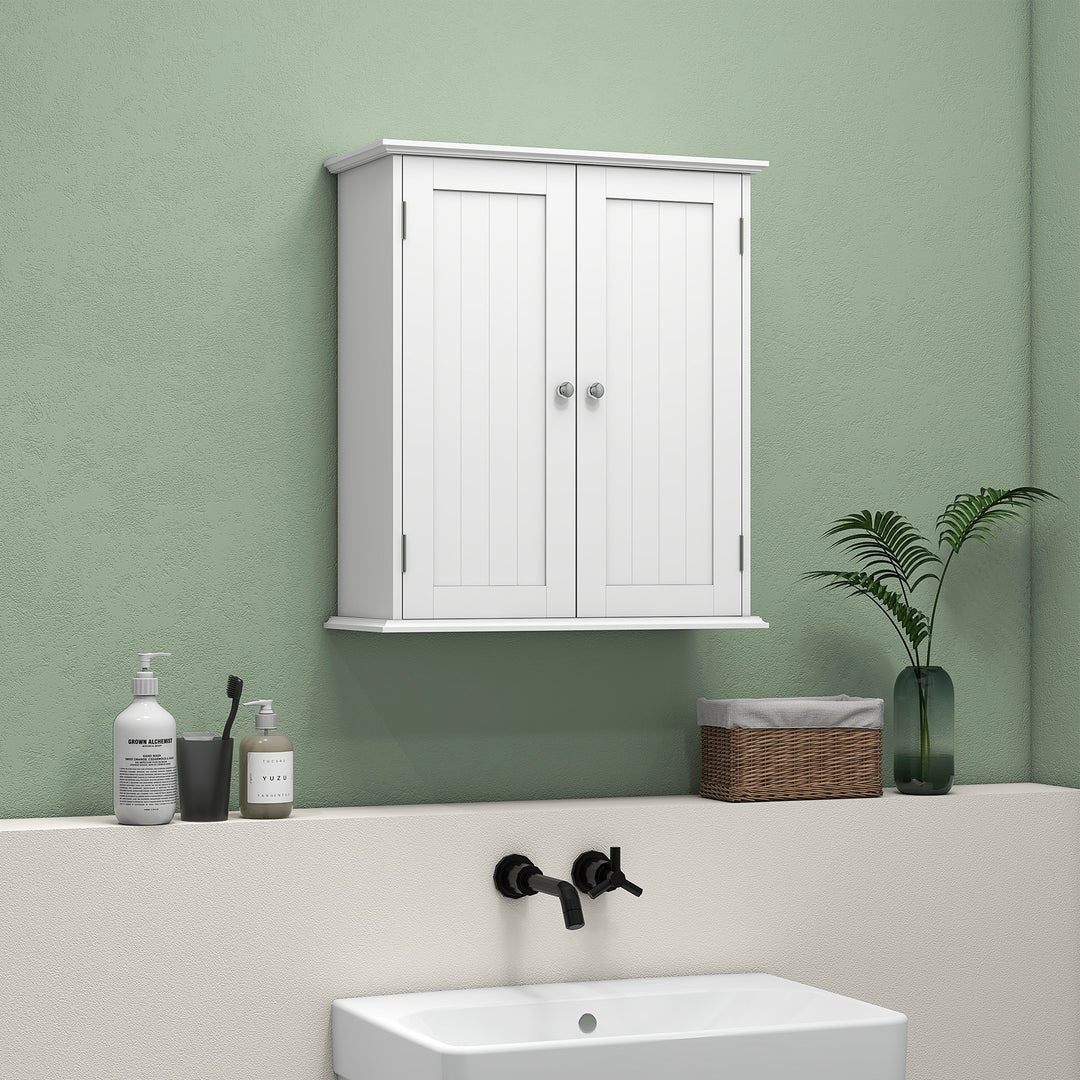 Bathroom Wall Cabinet, 3-Tier Wall-Mounted Bathroom Storage Cabinet wi