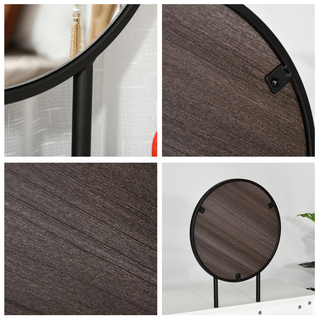 MCL Dressing Table with Mirror and Stool, Vanity Makeup Desk Set with 2 Drawers, Cushioned Stool and Make-up Organiser for Bedroom and Dressing Room, 80 x 40 x 123 cm, White