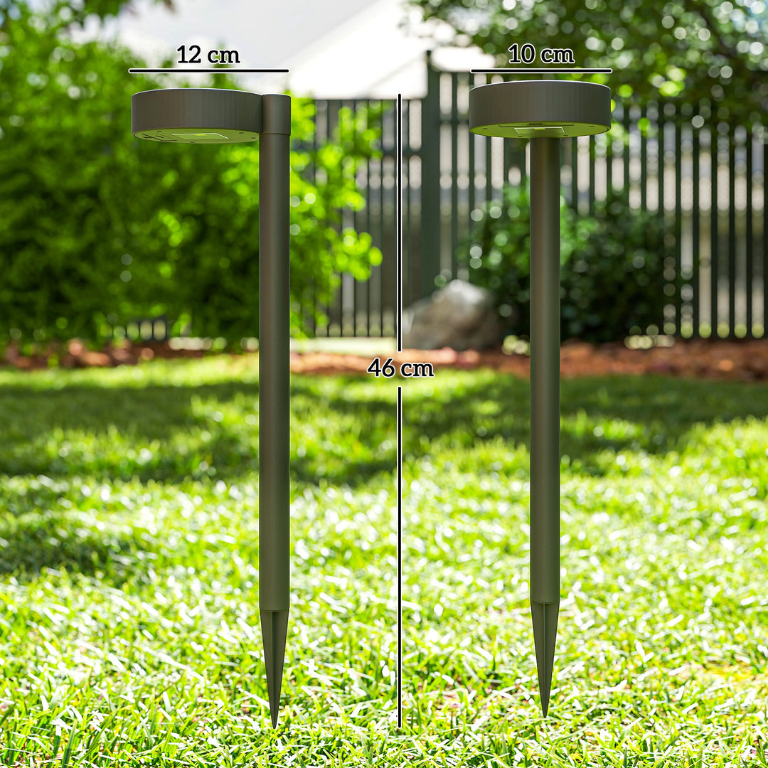 Solar Lights Outdoor Garden Stake 8 Pack Pathway Lighting, Solar Stake Lights with Auto On/Off LED, IP44 Waterproof Plastic Outdoor Garden Lighting for Path, Patio and Landscape